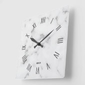 グレー大理石ローマ数字のイメージ スクエア壁時計 (傾斜)
