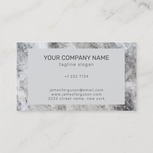グレー大理石名刺 名刺 (裏面)