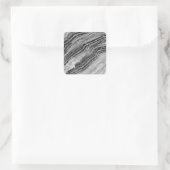 グレー大理石空白のテンプレートカスタマイズ、 スクエアシール (バッグ)