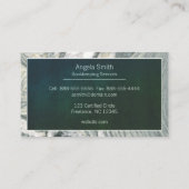 グレー大理石縁どスプのプロフェッショナル 名刺 (裏面)