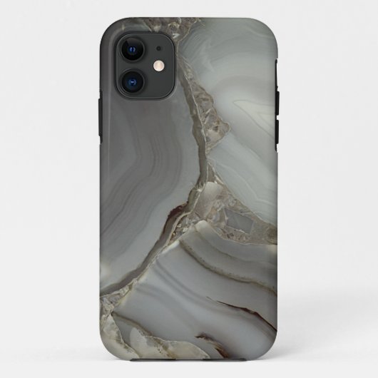 グレー大理石+ゴールドベイン Case-Mate iPhoneケース (裏面)