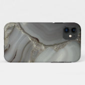 グレー大理石+ゴールドベイン Case-Mate iPhoneケース (裏面(横))