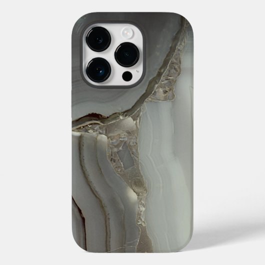 グレー大理石+ゴールドベイン Case-Mate iPhoneケース (裏面)
