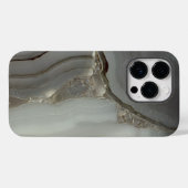 グレー大理石+ゴールドベイン Case-Mate iPhoneケース (裏面 (横))