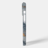 グレー大理石(金ゴールド斑点) Case-Mate iPhoneケース (裏面 / 左)