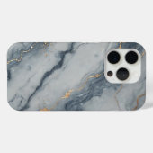 グレー大理石(金ゴールド斑点) Case-Mate iPhoneケース (裏面 (横))