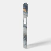 グレー大理石(金ゴールド斑点) Case-Mate iPhoneケース (裏面 / 右)