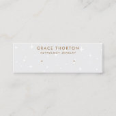 グレー天体スタッドイヤリングディスプレイカード スキニー名刺 (正面)