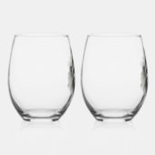 グレー威厳のあるウルフ水素晴らし色の野生生物 ステムなしワイングラス (右)