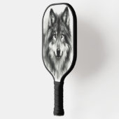 グレー威厳のあるウルフ水素晴らし色の野生生物 ピックルボールラケット (左)