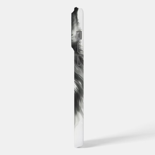 グレー威厳のあるウルフ水素晴らし色の野生生物 iPhoneケース (左側面)