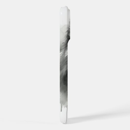 グレー威厳のあるウルフ水素晴らし色の野生生物 iPhoneケース (右側面)