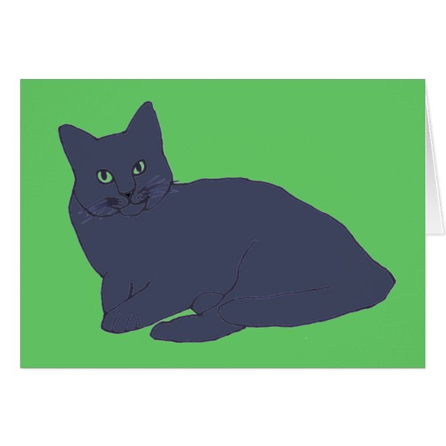 グレー子猫カード (正面横)