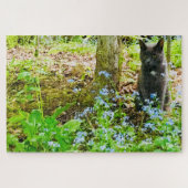 グレー子猫 ジグソーパズル (横)