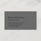 グレー実在エステートエージェント名刺 名刺 (裏面)