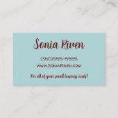 グレー山と赤い木の水の色カスタム 名刺 (正面)