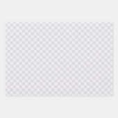 グレー市松模様にパターン ラッピングペーパーシート (正面3)