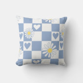 グレー市松模様に子供部屋 クッション (正面)