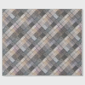 グレー市松模様に。 ラッピングペーパー (フラット)