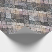 グレー市松模様に。 ラッピングペーパー (角)