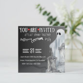 グレー幽霊イン墓場と墓石 招待状 (スタンド正面)