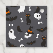 グレー幽霊ハロウィーン誕生日パーティーありがとう フェイバータグ (裏面)