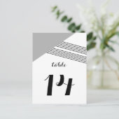 グレー幾何ストライプ表はがき ポストカード (スタンド正面)