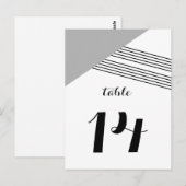 グレー幾何ストライプ表はがき ポストカード (正面/裏面)