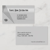 グレー幾何モダンデザイン名刺 名刺 (正面/裏面)