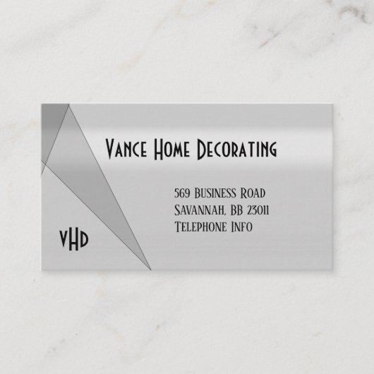 グレー幾何モダンデザイン名刺 名刺 (正面)
