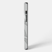 グレー幾何学 iPhoneケース (左側面)