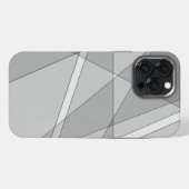 グレー幾何学 iPhoneケース (裏面横)