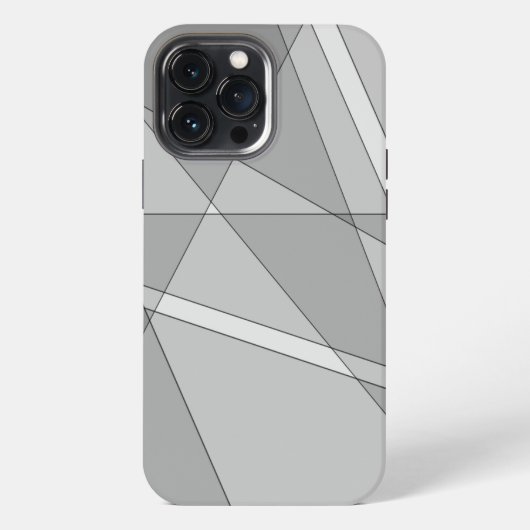 グレー幾何学 iPhoneケース (裏面)