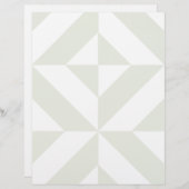 グレー幾何淡い色のデコスクラップブック紙 (正面/裏面)