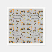 グレー建築をテーマにしたバイリンガルバースデーパーティー スタンダードカクテルナプキン (正面)