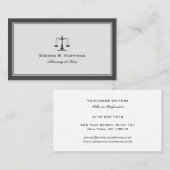 グレー弁護士ジャスティススケールプロフェッショナル 名刺 (正面/裏面)