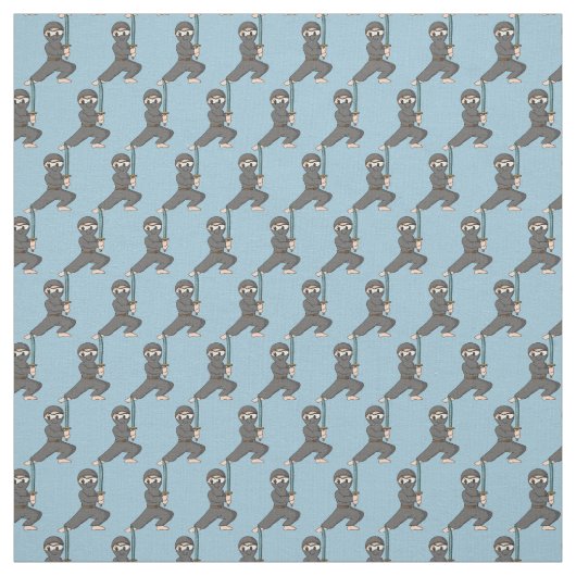 グレー忍者2デザインファブリック ファブリック (見本)