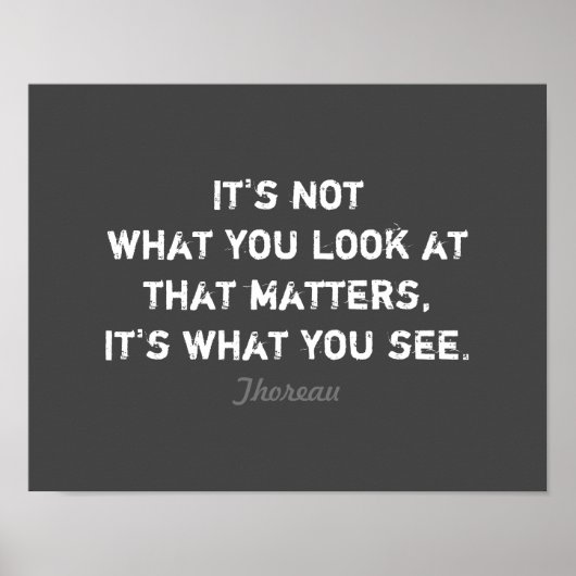 グレー感動的のソロー文学引用文 ポスター (正面)