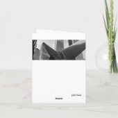 グレー折り畳みグリーティングカードの世界貿易センター カード (裏面)