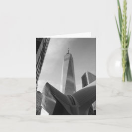 グレー折り畳みグリーティングカードの世界貿易センター カード