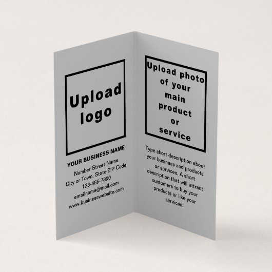 グレー折り畳み名刺のブランドと製品 名刺 (内部)