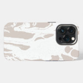 グレー抽象的マーブル模様 iPhoneケース (裏面横)