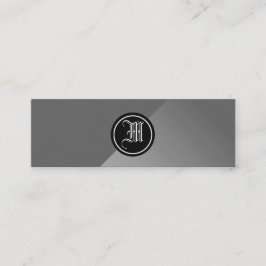 グレー抽象芸術とモノグラム スキニー名刺