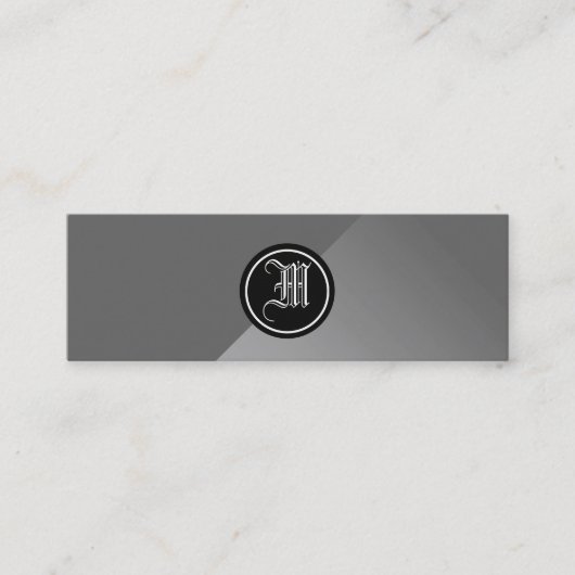 グレー抽象芸術とモノグラム スキニー名刺 (正面)