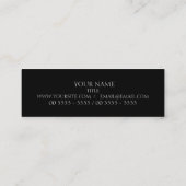 グレー抽象芸術とモノグラム スキニー名刺 (裏面)