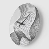 グレー抽象芸術ウォールクロック ラージ壁時計 (傾斜)