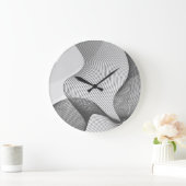 グレー抽象芸術ウォールクロック ラージ壁時計 (ホーム)