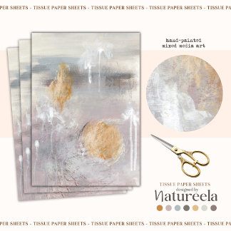 グレー抽象芸術パターンの切り離しティッシュペーパー 薄葉紙