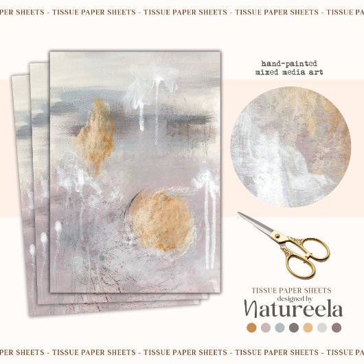 グレー抽象芸術パターンの切り離しティッシュペーパー 薄葉紙