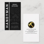 グレー抽象芸術ホームランドスケープMotifビルダー 名刺 (正面/裏面)